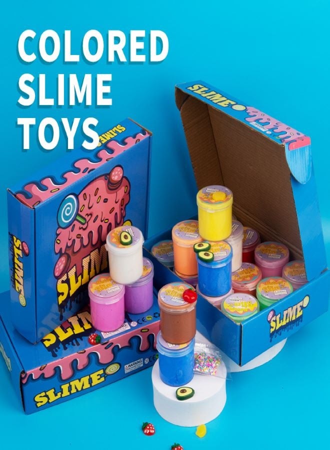 A box with 9 different colors。Butter Slime Fluffy Slimes Plasticine Making Kids Toy Putty Snail Toy Kids Slime Cream Cloud Plasticine Gifts Toys for Children - Image 2