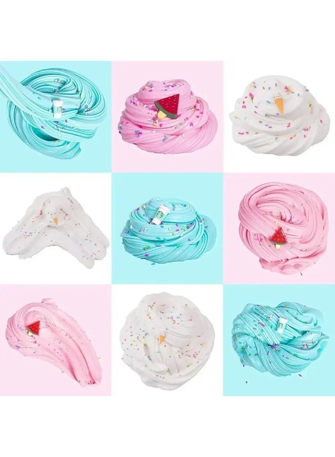 A box with 9 different colors。Butter Slime Fluffy Slimes Plasticine Making Kids Toy Putty Snail Toy Kids Slime Cream Cloud Plasticine Gifts Toys for Children - Image 5