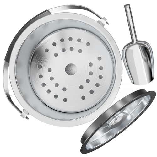 Five Home 3.2L Double Wall Stainless Steel Ice Bucket with Lid,Scoop, Updated Insulated Ice Bucket for Cocktail Bar and Parties - Image 2