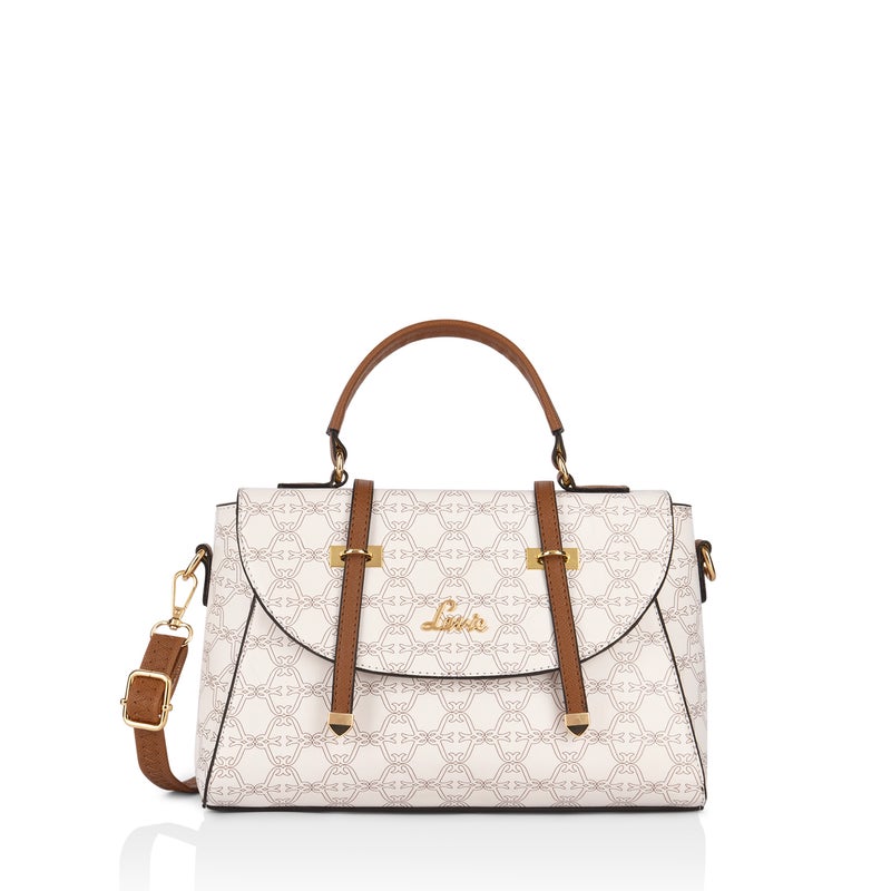 Lavie Women's Mono Beech Flap Satchel Handbag (White) - Image 1