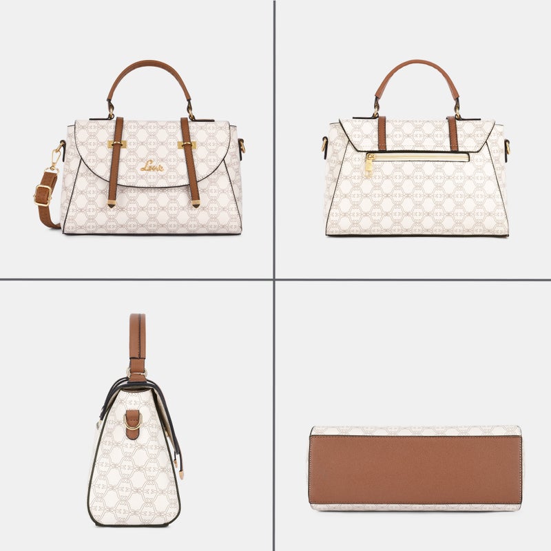 Lavie Women's Mono Beech Flap Satchel Handbag (White) - Image 5