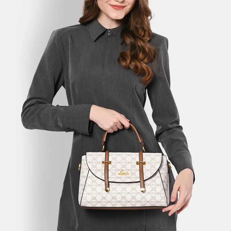 لافي حقيبة يد نسائية لافي بيج فاتح بحزام أبيض