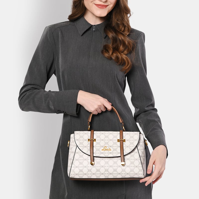 Lavie Women's Mono Beech Flap Satchel Handbag (White) - Image 2