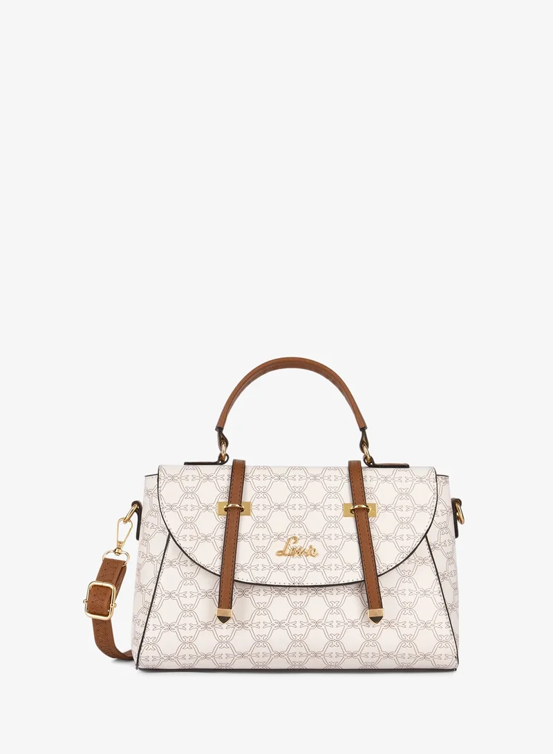Lavie Women's Mono Beech Flap Satchel Handbag (White)