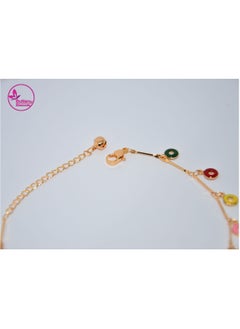 باترفلاي خلخال الوان اشكال جديدة بجرس للسيدات من Butterfly Shenoute ذهبي اللوان  - Image 3