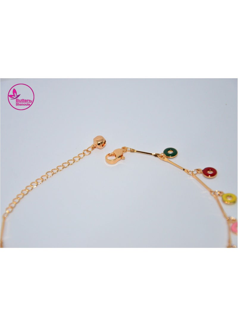 BUTTERFLY Butterfly Shenoute Gold Color Anklet With New Shapes Bell For Women  - Image 3