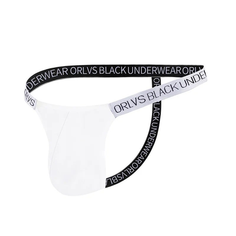 ORLVS Men's Sexy Thong Bikini Low-Waist Modal Breathable T-Back Underwear