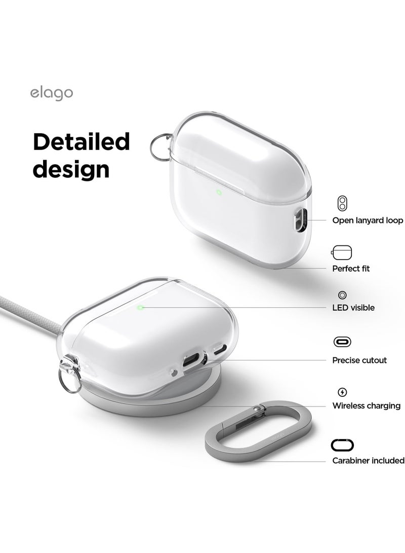 Elago Clear Hang designed for Airpods Pro 3 (2025) 3rd Generation case cover with Carabiner - Transparent - Image 5