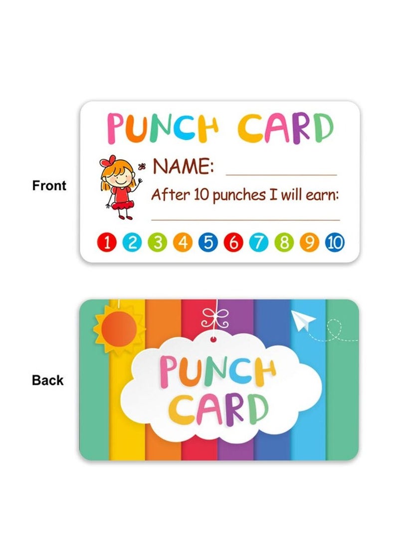KASTWAVE Punch Card, 100pcs Reward Incentive Card for Teacher, Behavior Chart for Kids, Homeschool Classroom Supplies for Motivation  - Image 5