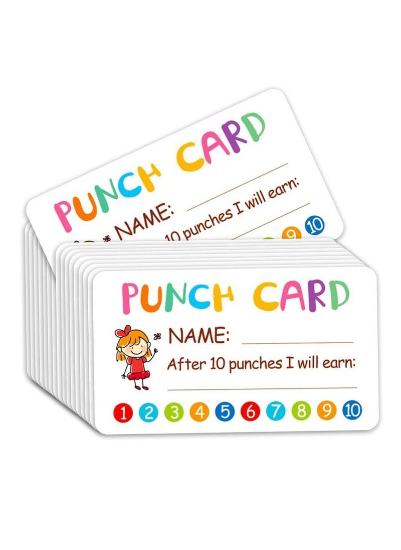 KASTWAVE Punch Card, 100pcs Reward Incentive Card for Teacher, Behavior Chart for Kids, Homeschool Classroom Supplies for Motivation  - Image 3