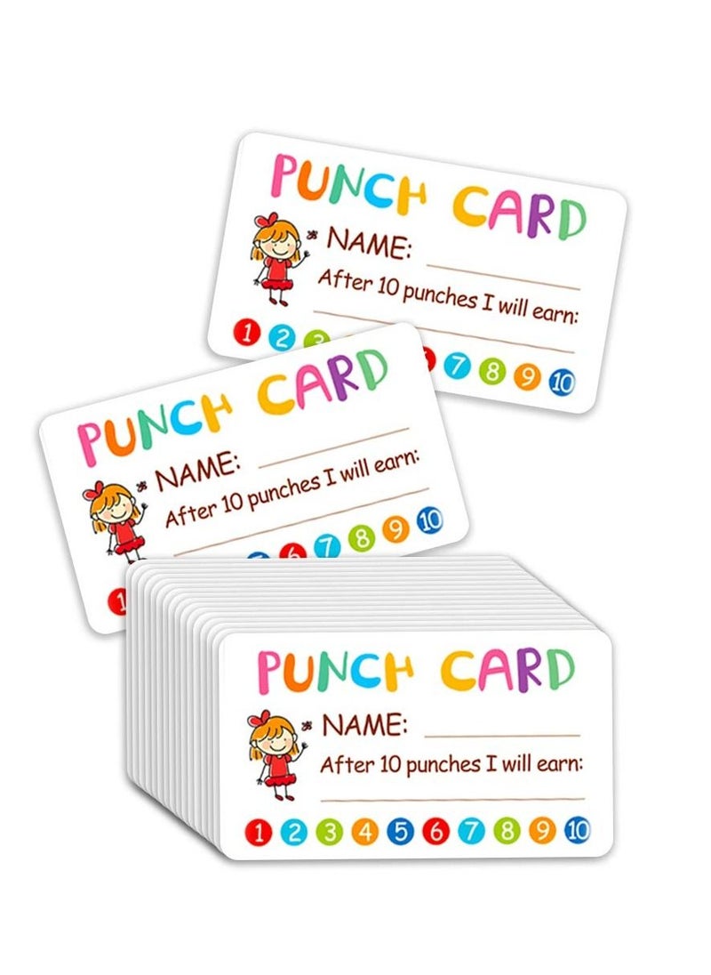 KASTWAVE Punch Card, 100pcs Reward Incentive Card for Teacher, Behavior Chart for Kids, Homeschool Classroom Supplies for Motivation  - Image 2