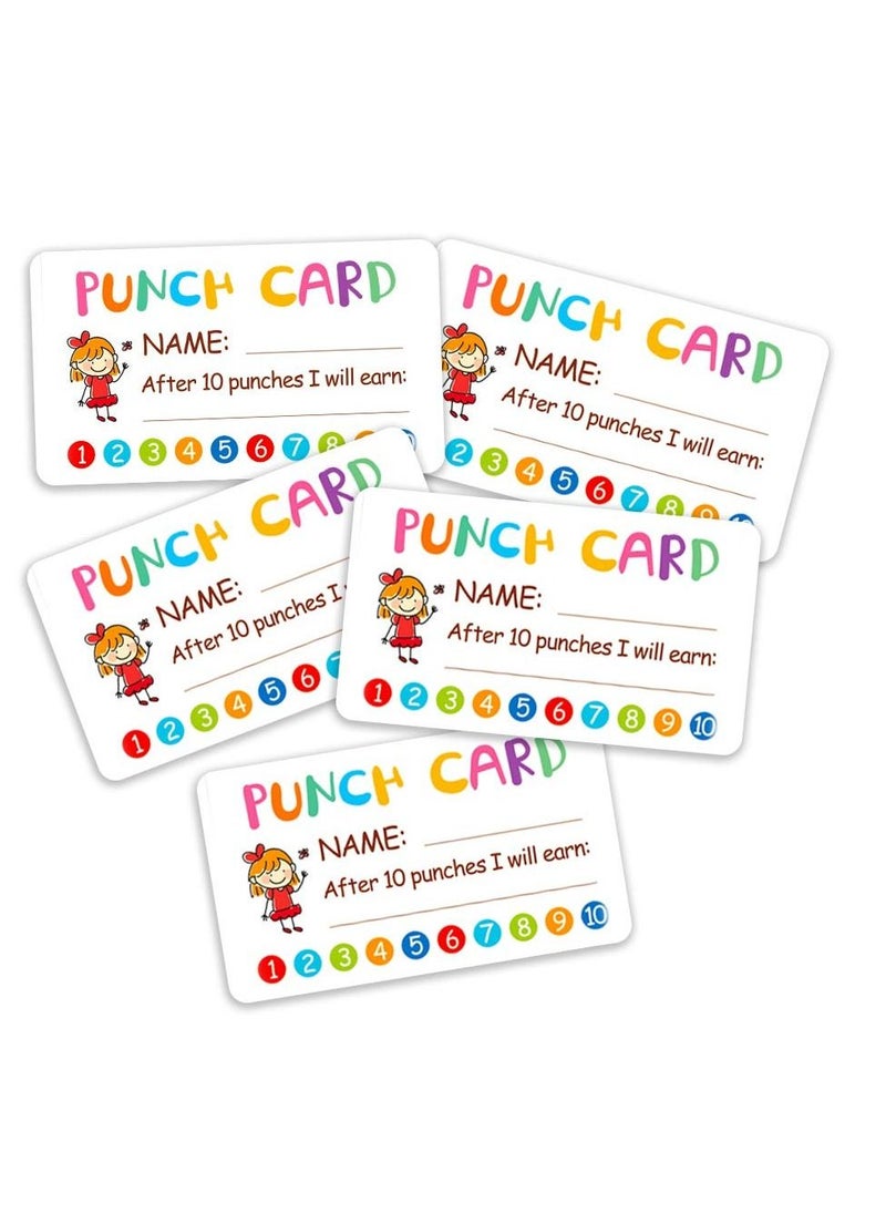 KASTWAVE Punch Card, 100pcs Reward Incentive Card for Teacher, Behavior Chart for Kids, Homeschool Classroom Supplies for Motivation  - Image 4