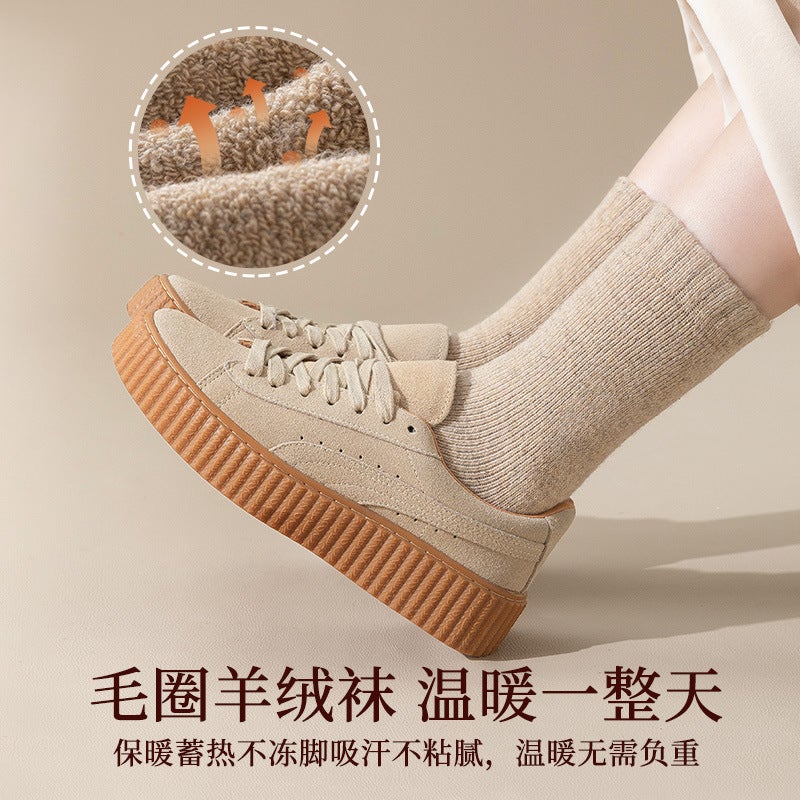 Wool Mid-Calf Socks for Women and Men – Fleece-Lined Thick Plush Casual Socks - Image 4