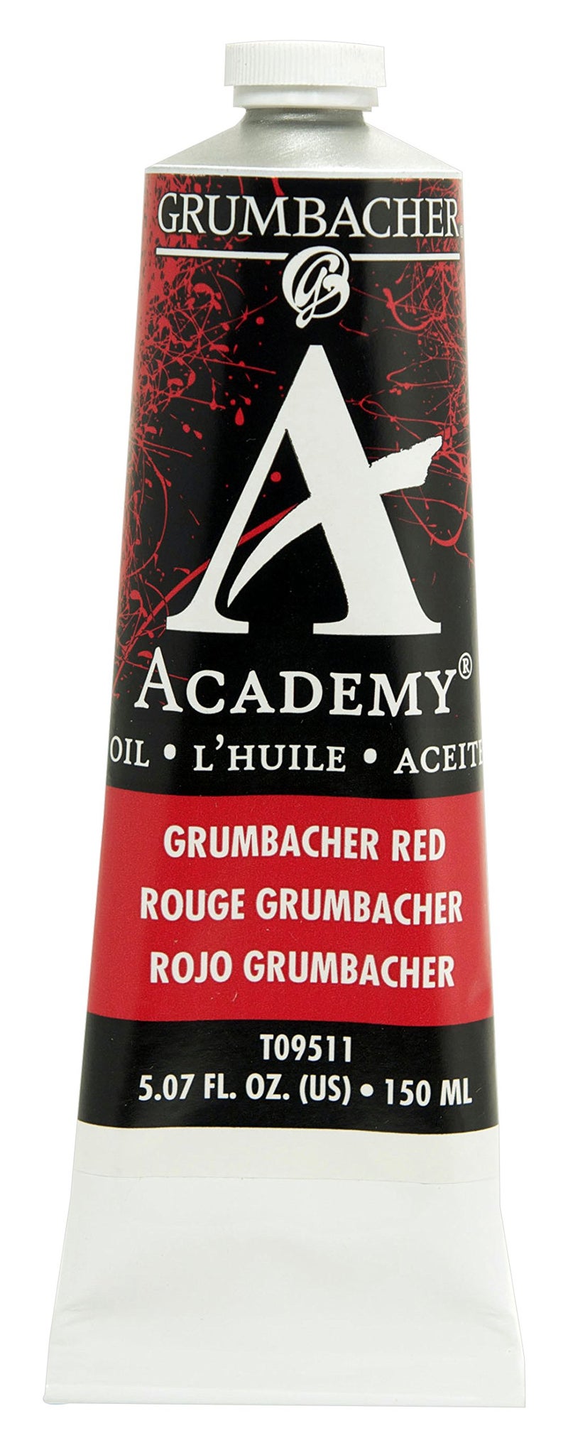 Grumbacher Academy Oil Paint, 150 ml/5.07 oz, Grumbacher Red - Image 1