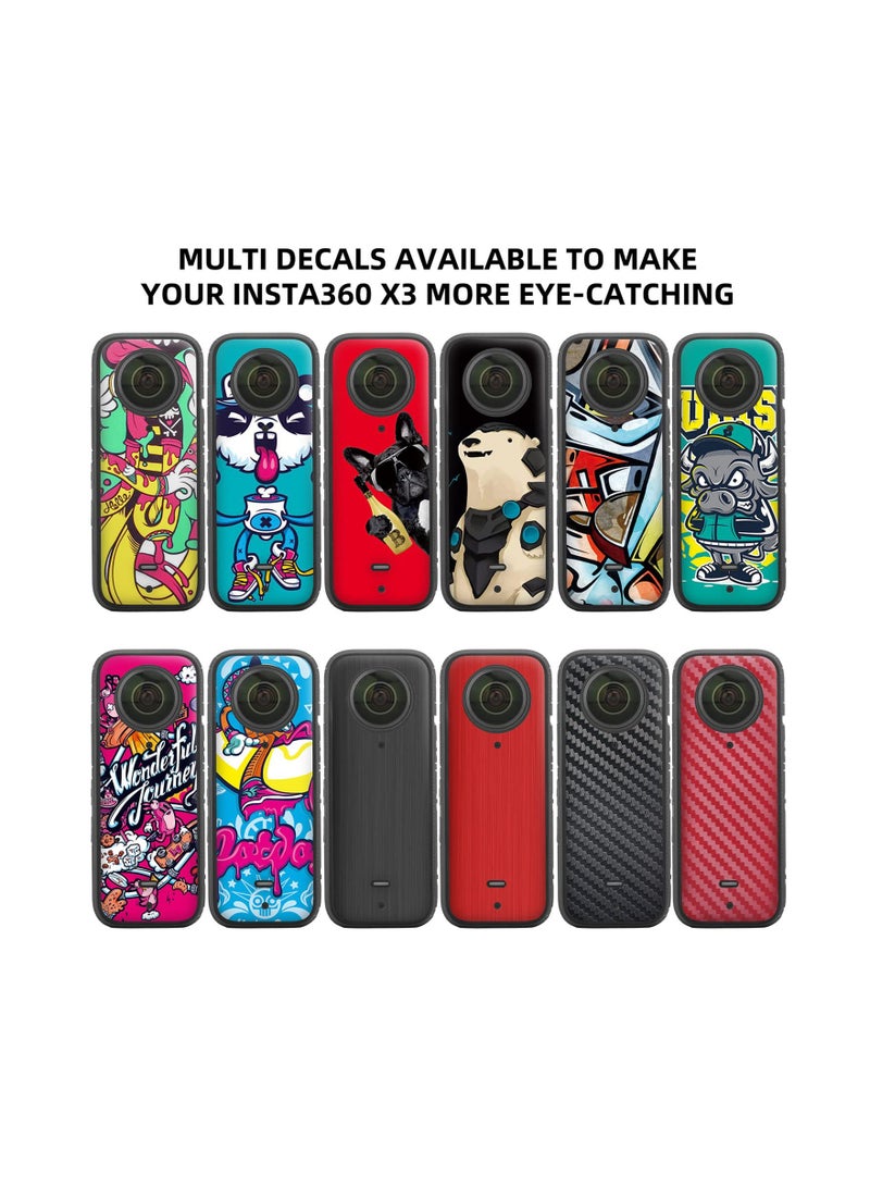 ملصق جلدي مقاوم للماء لكاميرا أكشن Insta360 One X3 - مجموعة ملصقات واقية لتعزيز المتانة والأناقة - Image 5
