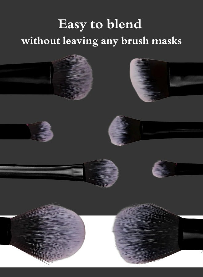 ترنز مجموعة فرش مكياج احترافية مكونة من ثمانية فرش بالإضافة الى حافظة للمجموعة - S05 - Image 3