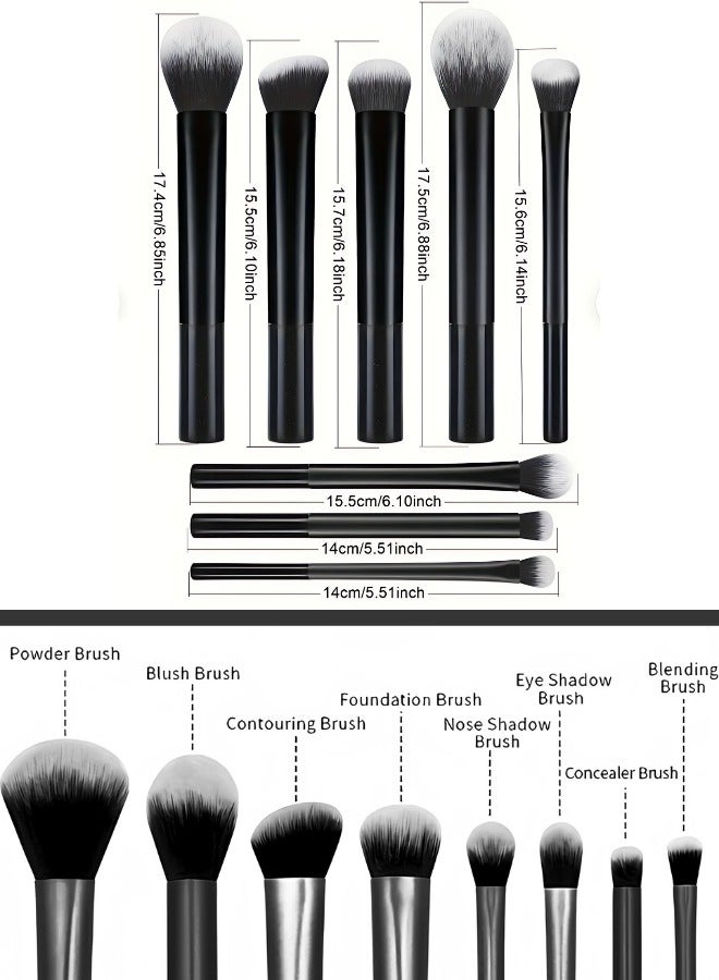 ترنز مجموعة فرش مكياج احترافية مكونة من ثمانية فرش بالإضافة الى حافظة للمجموعة - S05 - Image 4