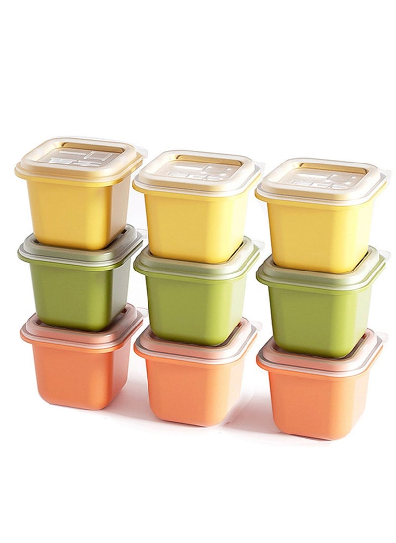 yIFeNG Large Square Ice Cube Trays, Assorted Individual Ice Cube Trays with Removable Lid, Stackable Ice Trays, Easy Release Ice Trays, 5cm/1.96in Ice Cubes for Coffee & Cola, 9PCS  - Image 1