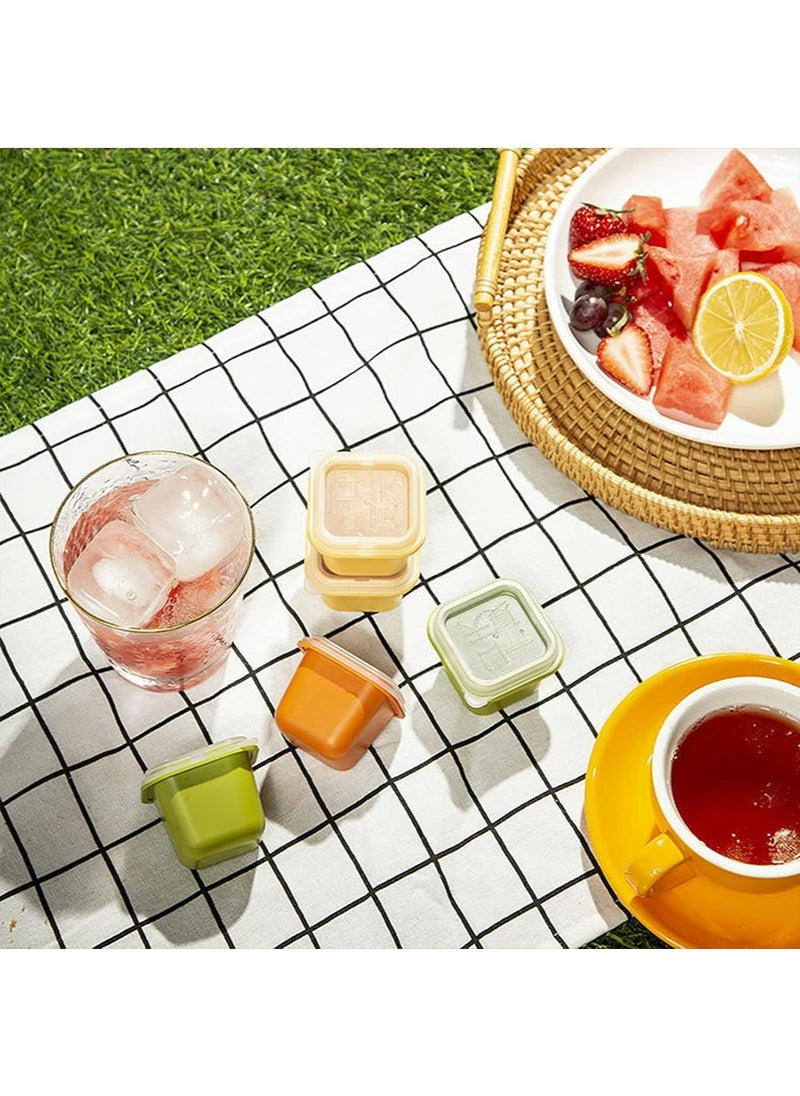 yIFeNG Large Square Ice Cube Trays, Assorted Individual Ice Cube Trays with Removable Lid, Stackable Ice Trays, Easy Release Ice Trays, 5cm/1.96in Ice Cubes for Coffee & Cola, 9PCS  - Image 4