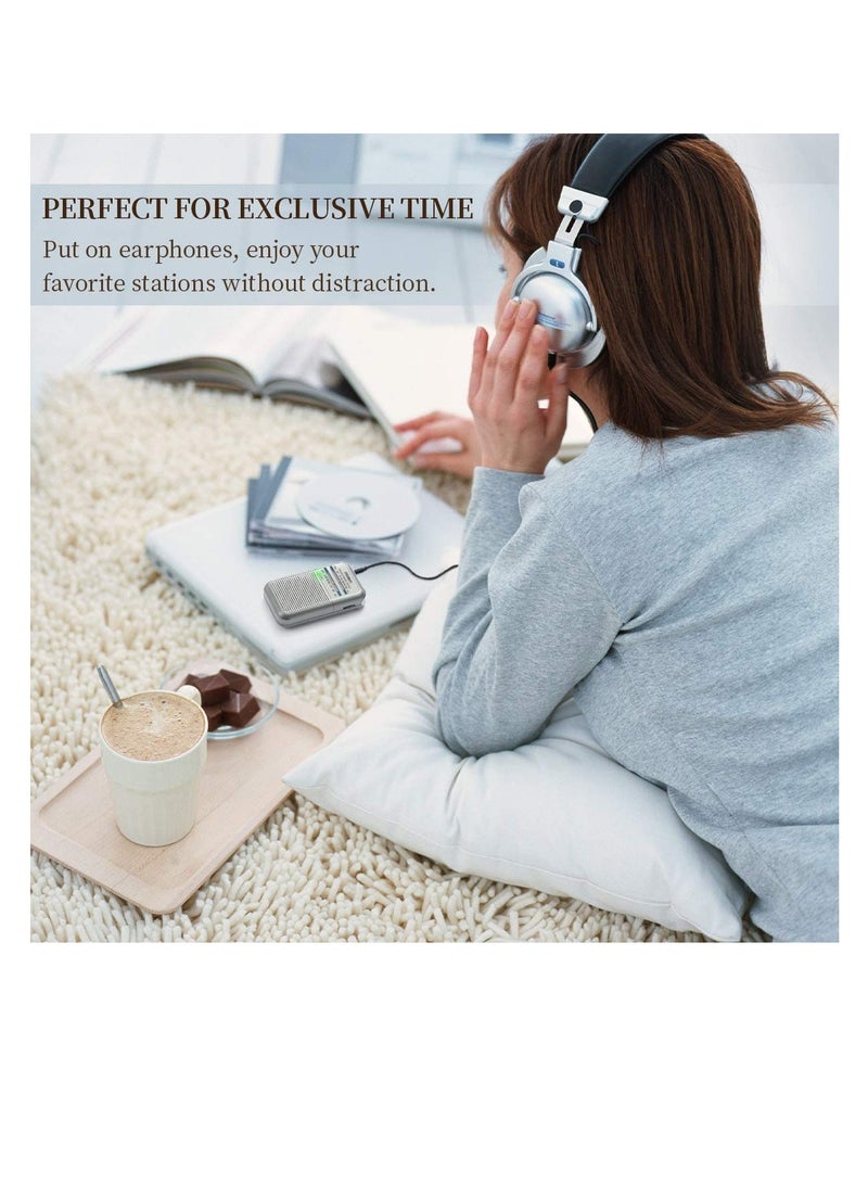 SYOSI DE333 Portable Radios Small, Battery Radio Transistor with FM AM, Signal Indicator, Battery Operated, Excellent Receiving and Sound Quality, Mini Pocket Radio for Walking Jogging and Camping - Image 5