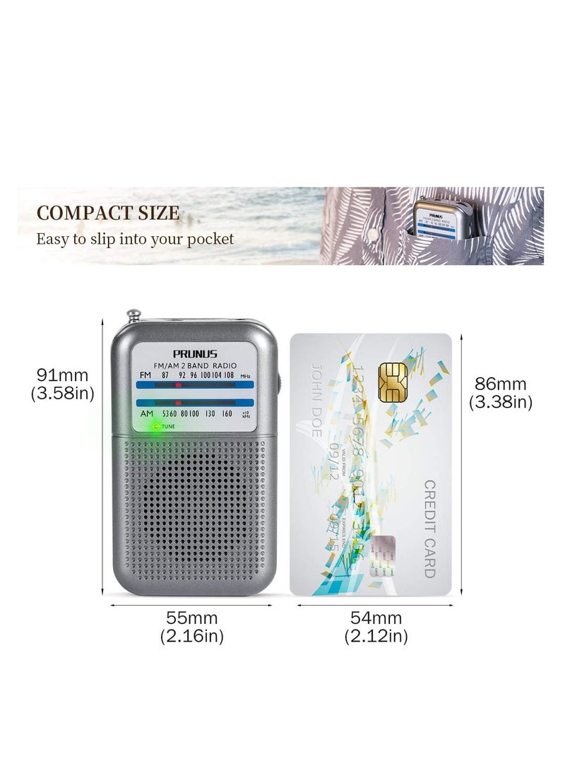SYOSI DE333 Portable Radios Small, Battery Radio Transistor with FM AM, Signal Indicator, Battery Operated, Excellent Receiving and Sound Quality, Mini Pocket Radio for Walking Jogging and Camping - Image 3