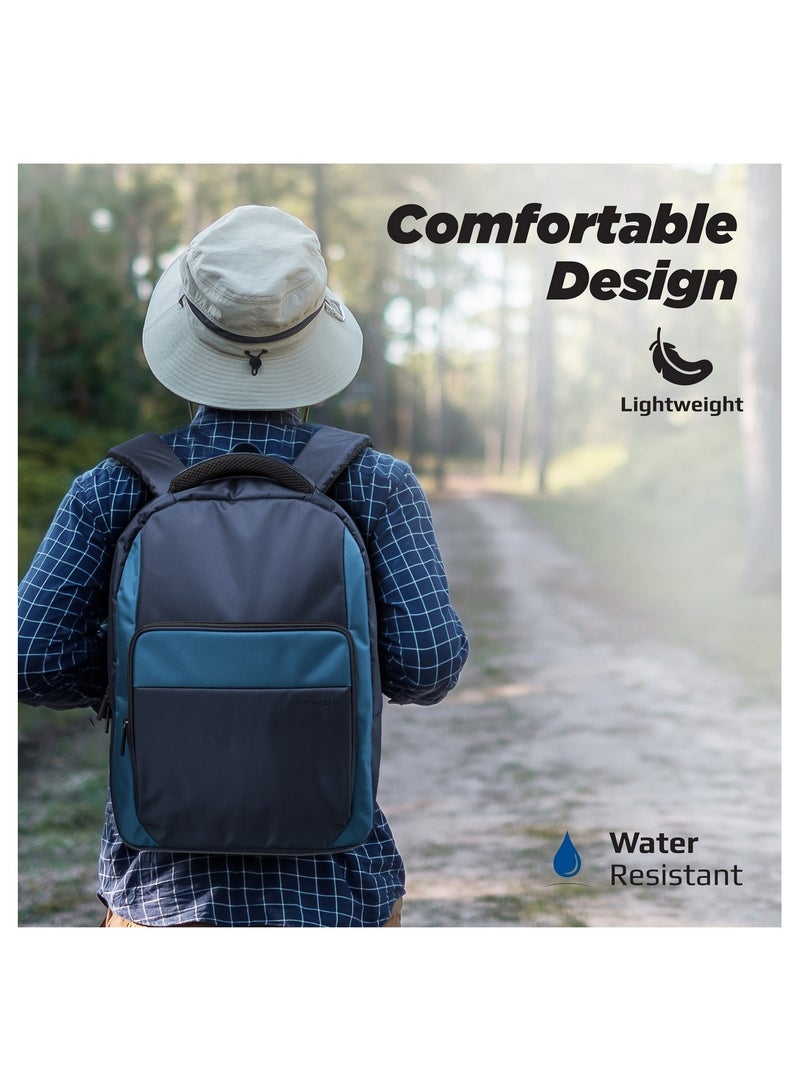 PROMATE Lightweight Comfortable 15.6 Inch Laptop Backpack With Secure Zippers, Water-Resistance, Multiple Compartments And Padded Straps Blue - Image 2