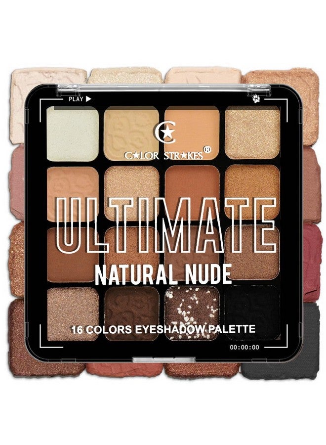 adbeni Matte & Shimmery 16 Color Eyeshadow Palette 16Gm | Make Every Thing Beautiful | Rich Colors & Velvety Texture | Perfect For Stunning Makeup Looks (Shade-02) - Image 1