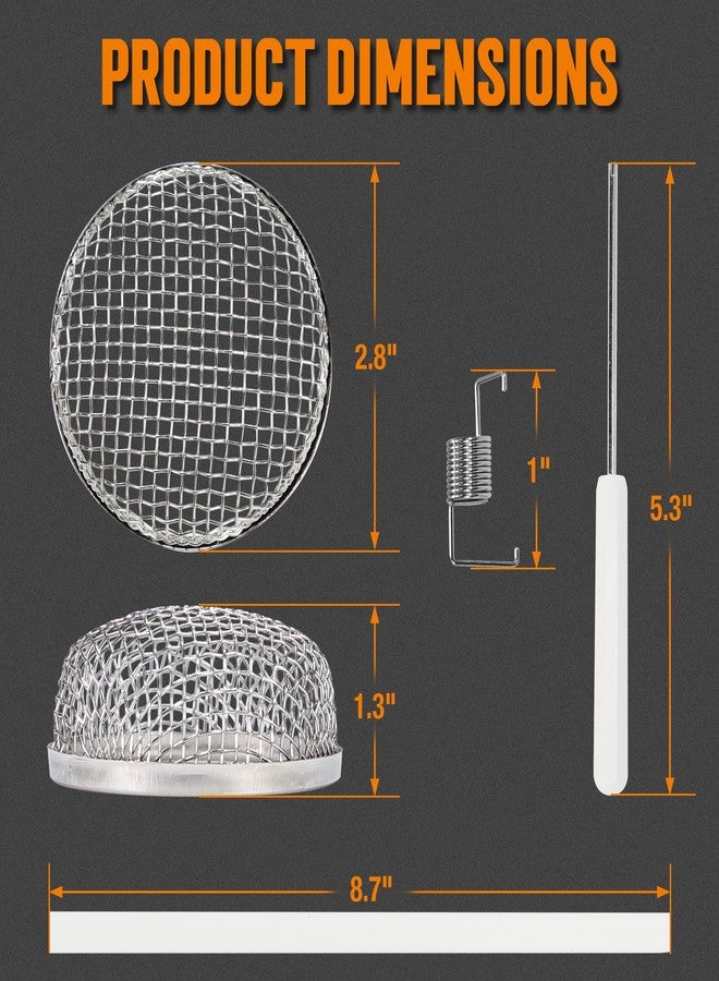 TONDA RV Furnace Vent Cover, Flying Insect Screen, Stainless Steel Mesh with Installation Tool and Silicone Rubber, Bug Covers for Camper Water Heater Vents, 2.8 x 1.3 Inch, 2 Pack - Image 2