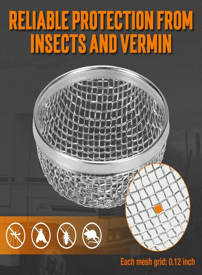 TONDA RV Furnace Vent Cover, Flying Insect Screen, Stainless Steel Mesh with Installation Tool and Silicone Rubber, Bug Covers for Camper Water Heater Vents, 2.8 x 1.3 Inch, 2 Pack - Image 4