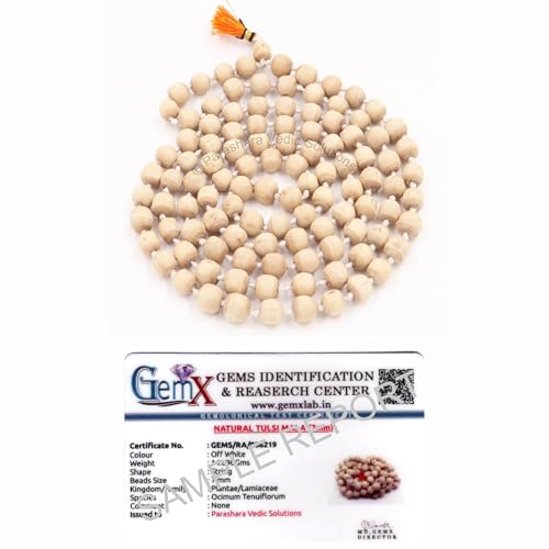 ARKAM Tulsi Mala Certified/Natural Tulasi Mala/Tulsi mala Original (Size: 7mm, Length: 38 inches, Beads: 108+1) - Image 1