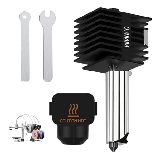 Serplex® Removable Hardened Steel Hotend for Bambu Lab A1 Mini 3D Printer, 0.4mm Aluminum Heat Sink Nozzle Kit with Installation Tools, Compatible Replacement or Upgrade Extrusion System Assembly - Image 1