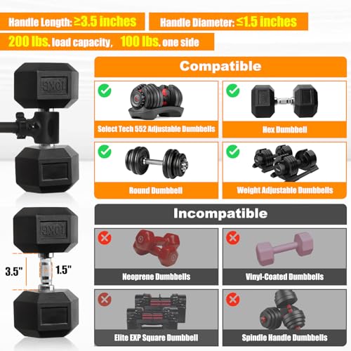 Zejoot Dumbbell Barbell Converter Bar, Adjustable Weight Dumbbell to Barbell Converter, Easy Grip & Installation Weight Lifting Bar, Ideal for Strength Training Home Gym - Image 3
