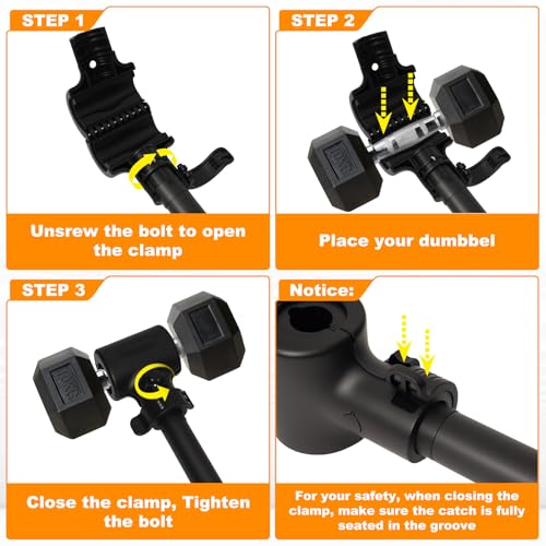 Zejoot Dumbbell Barbell Converter Bar, Adjustable Weight Dumbbell to Barbell Converter, Easy Grip & Installation Weight Lifting Bar, Ideal for Strength Training Home Gym - Image 5