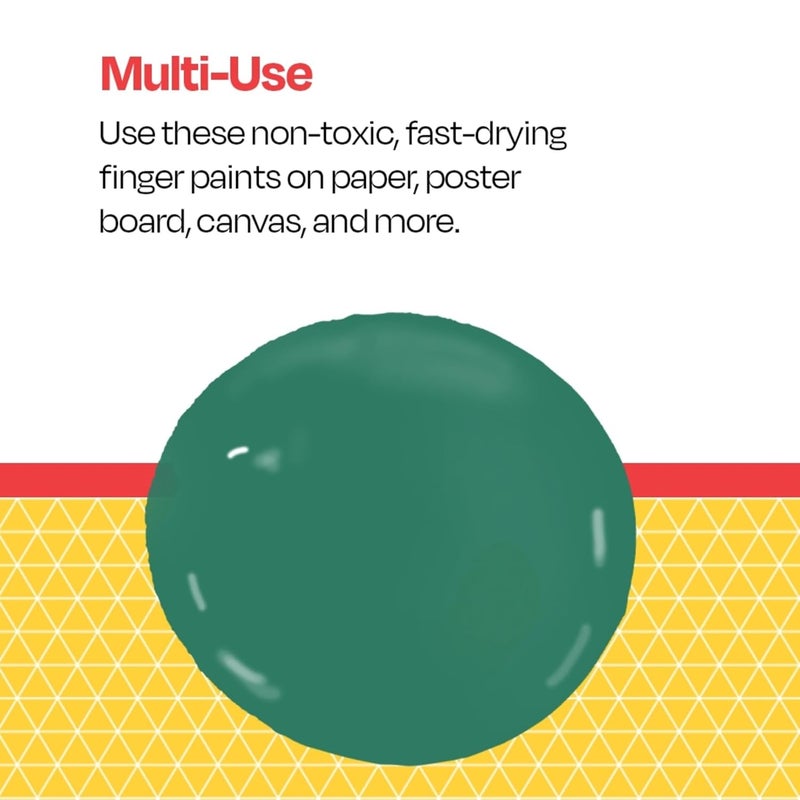 School Smart Washable Finger Paint, Green, 1 Pint Bottle - Image 3