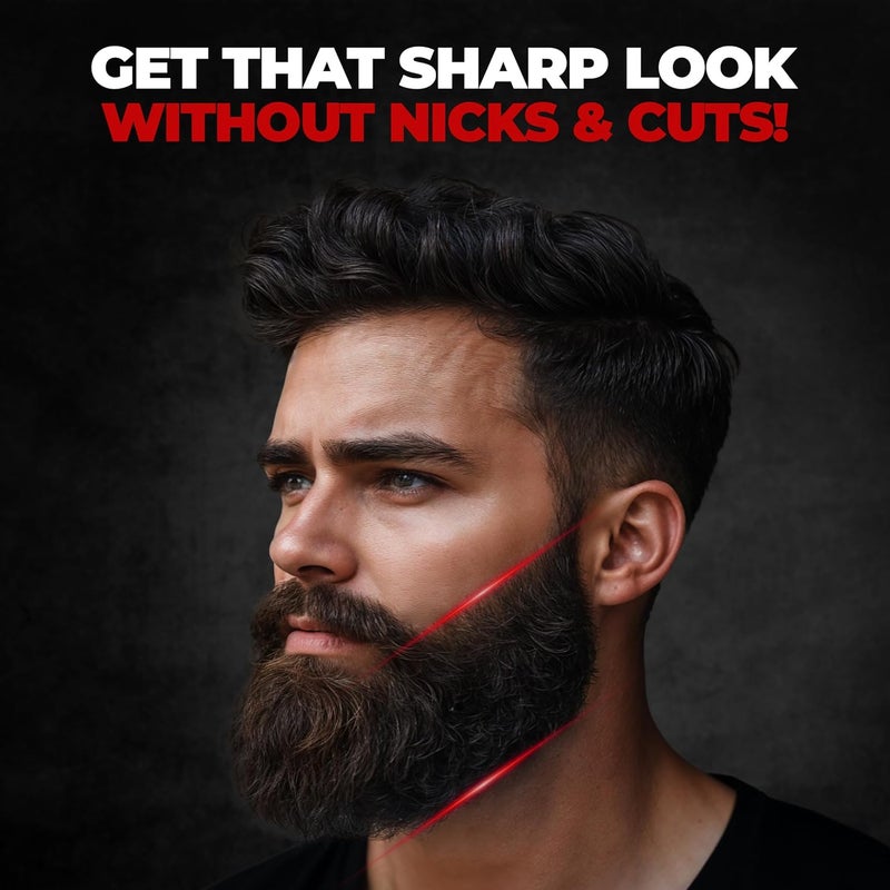 BEARDO Beard Styling Tool for Men | Pack of 3 | Beard Styling Razor for Men | Reusable Razor | Sharp, Safe & Precise Shaping Tool | Body Grooming | Beard Shaper | Multi Grooming - Image 2