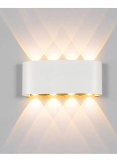 Next Life Modern Outdoor Wall Sconce Light 8 LED Room Wall Lights Up Down Aluminium Wall Lighting Lamps for Living Room Bedroom Corridor Warm light  - Image 1
