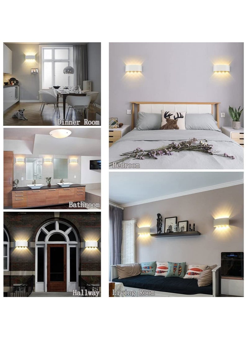 Next Life Modern Outdoor Wall Sconce Light 8 LED Room Wall Lights Up Down Aluminium Wall Lighting Lamps for Living Room Bedroom Corridor Warm light - Image 3
