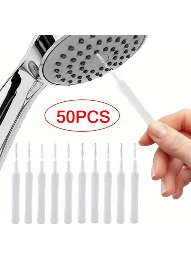 50 قطعة فرش تنظيف صغيرة لتصريف الدش ولوحة المفاتيح ومنافذ الهاتف - Image 1