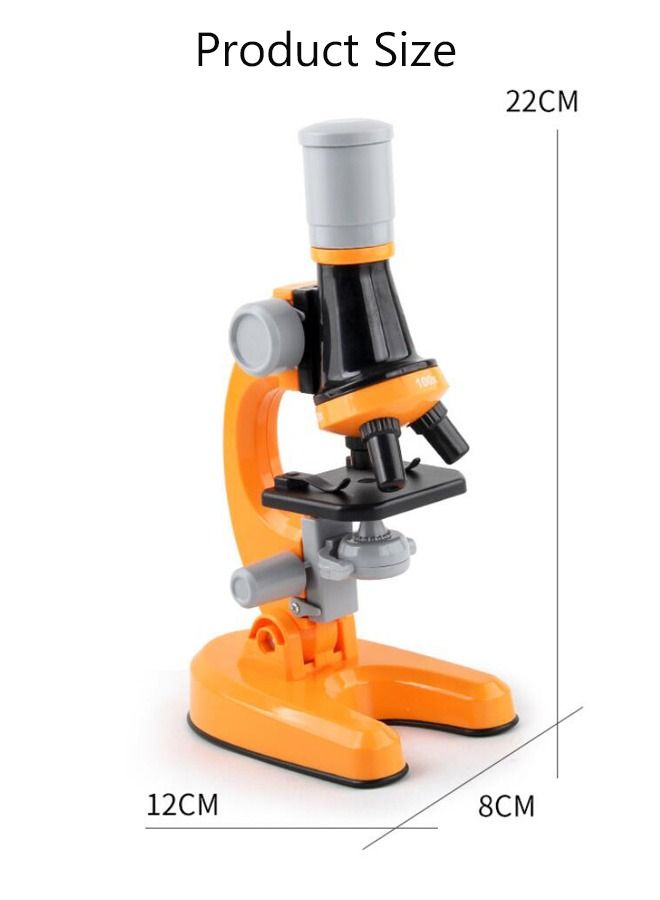 DUNISO مجموعات المجهر للأطفال المبتدئين مجموعة المجهر مع LED 100X 400X و 1200X التكبير لعبة تعليمية للأطفال لعبة العلوم ما قبل المدرسة هدية عيد ميلاد - Image 3