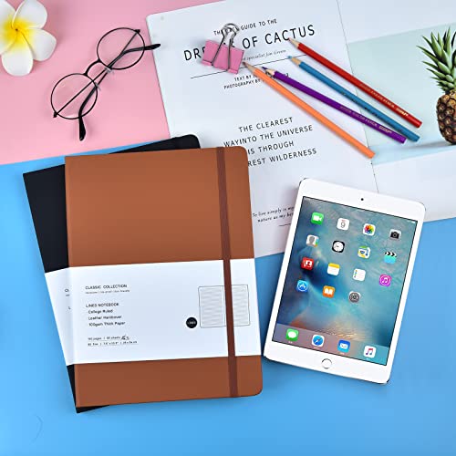 Coopay 3 Pack B5 Journal Notebooks Classic Ruled Notebooks Hardcover Lined Journals for Office Home School Business Writing Note Taking, 10.2 x 7.5 inch, 100GSM Thick Paper, 160 Pages (Black/Brown/Green) - Image 5