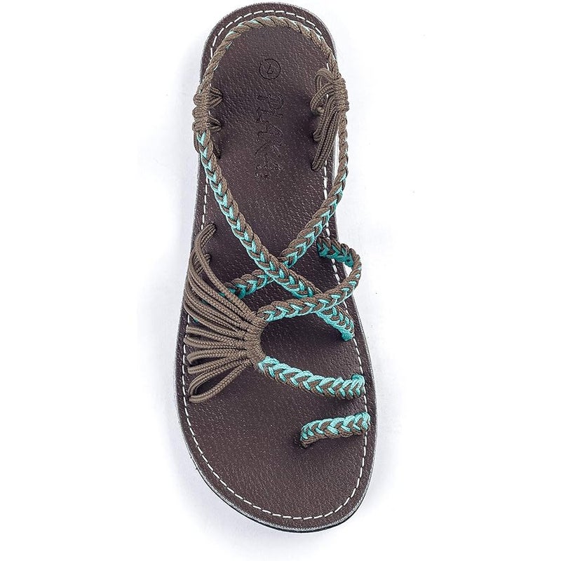 Plaka Flat Sandals for Women Palm Leaf - Image 1