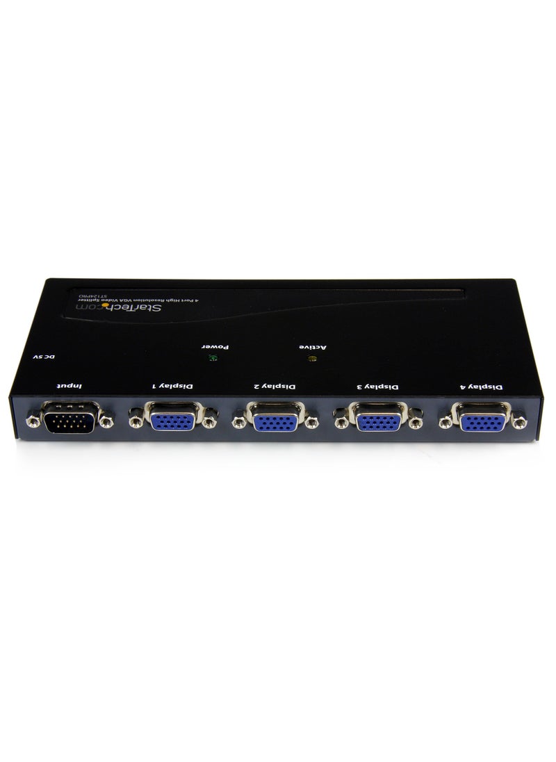 Startech.com StarTech.com 4-Port VGA Video Splitter - 300 MHz- VGA Splitter - 4 port - 2048x1536 , TAA @ 80Hz (ST124PRO)  - Image 5
