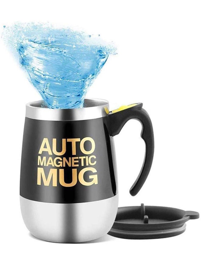 NIBEMINENT 400ml Electric Stainless Steel Automatic Self Stirring Coffee Mug Cup Black 14.5*12.3*12.3cm  - Image 2