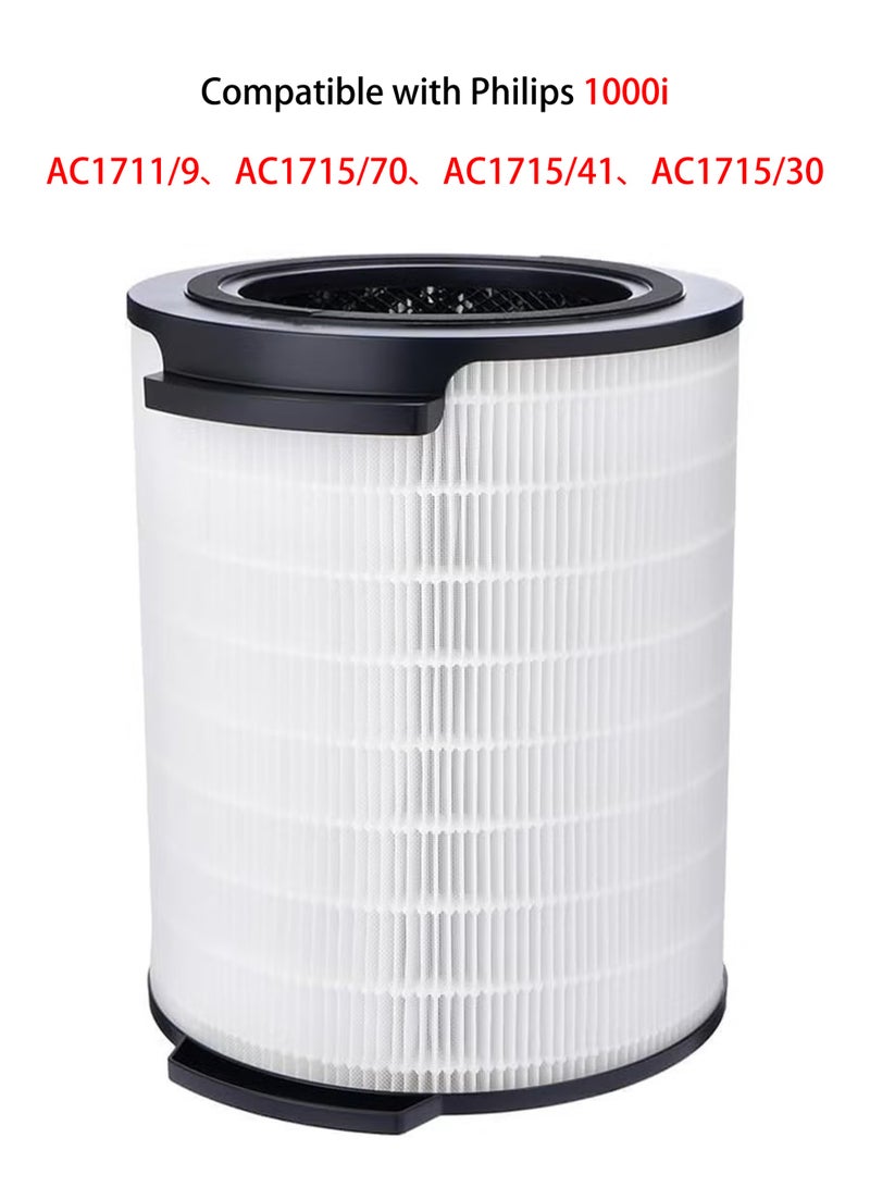 فلتر بديل لجهاز تنقية الهواء من فيليبس، فلتر HEPA طراز FY1700، متوافق مع سلسلة فيليبس 1000i، أرقام الموديلات AC1711/90، AC1715/70، AC1715/41، AC1715/30، رقم القطعة FY1700/30. - Image 1