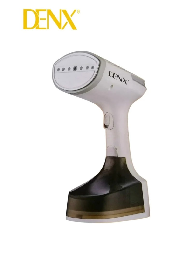 Dinex 1800W handheld steam iron with a detachable 350ml water tank, rapid 30-second heat-up, and automatic shut-off. - Image 1