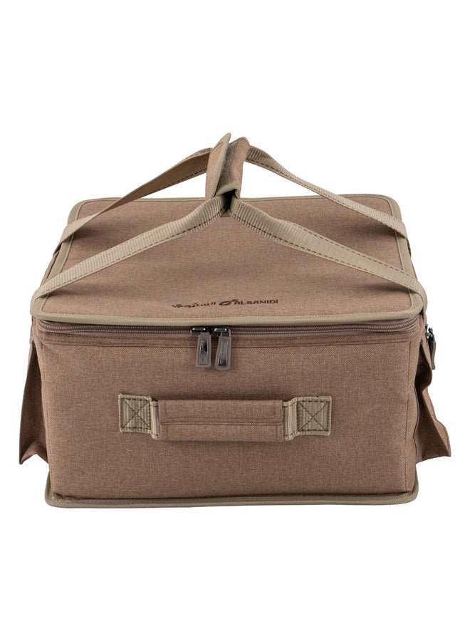 السنيدي شنطة عزبة الخير للرحلات، شنطة كشتات، خشبي، مقاس 38*37*20سم - Image 2