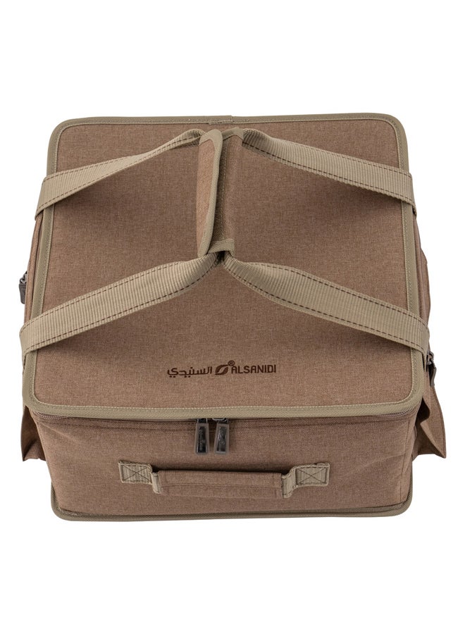 السنيدي شنطة عزبة الخير للرحلات، شنطة كشتات، خشبي، مقاس 38*37*20سم - Image 3