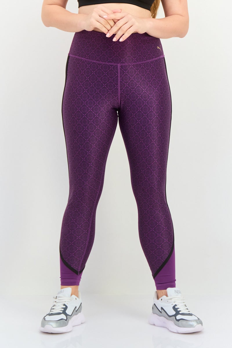 PUMA Women Sportswear Fit Training Legging, Purple - Image 1