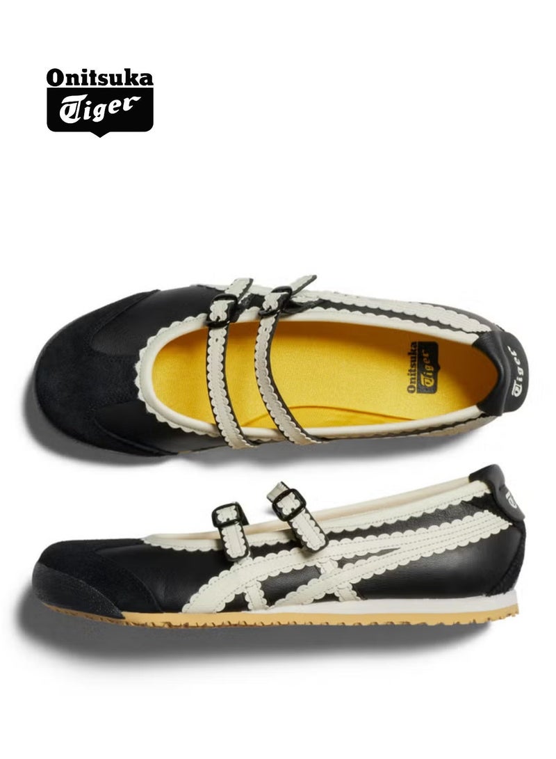 Onitsuka Tiger Mexico 66 TGRS Women’s Ballet Flats -Black | Comfortable u0026 Stylish Casual Mary Jane Shoes - Image 3