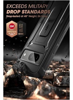 SupCase For Google Pixel 8A Case With Stand And Belt Clip Unicorn Beetle Pro Built In Screen Protector Military Grade Protection Heavy Duty Rugged Kickstand Phone Case For Pixel 8A Black  - Image 3